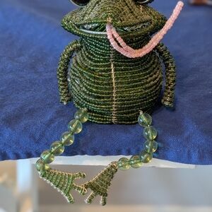 Green Beaded Frog Reptile Decor